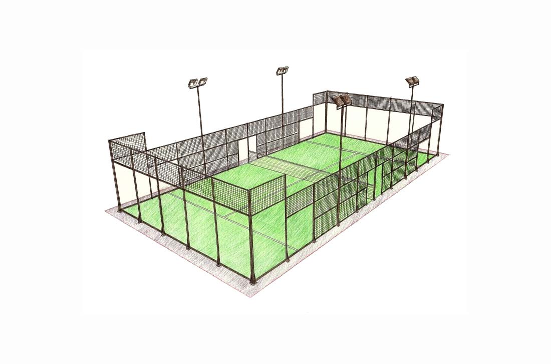 disegno campo da padel